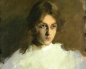 约翰辛格萨金特 - Portrait of Edith French